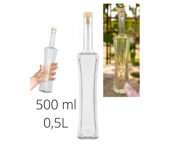 Fľaša sklenená 500ml 0,5L F06